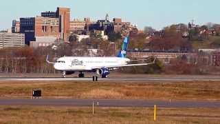 preview picture of video 'BRAND NEW Airbus A321 (N905JB) departs from Portland, Maine (PWM) 11-13-2013'