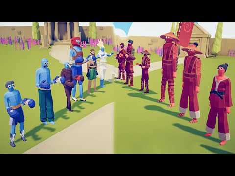 TAEKWONDO TEAM 🥋 vs 🥊 BOXER TEAM / Totally Accurate Battle Simulator ( TABS )