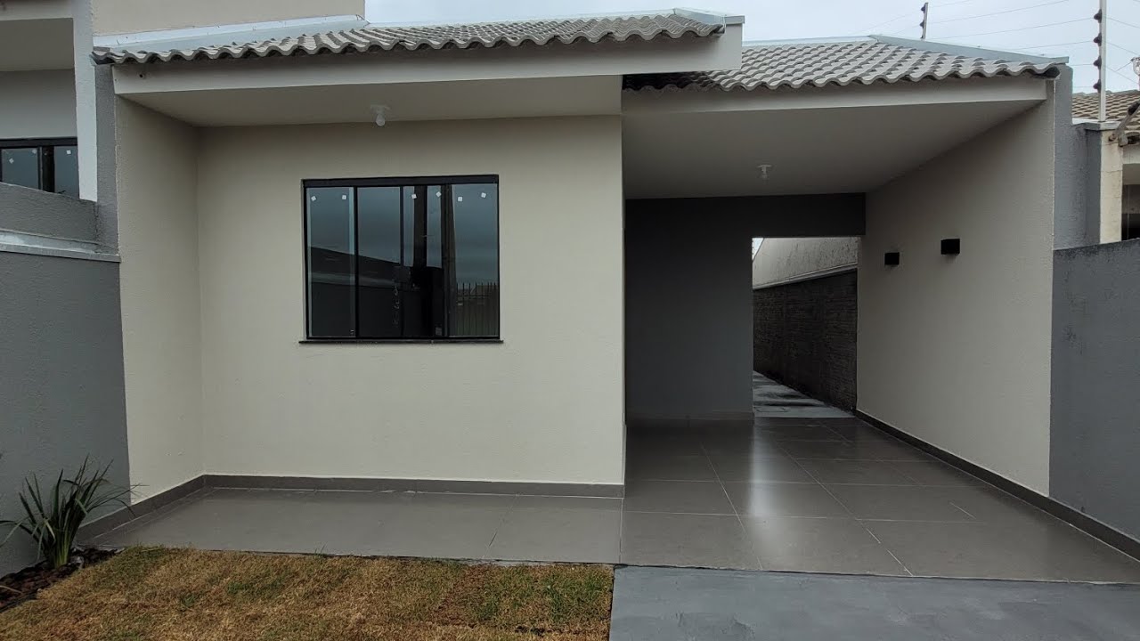 Casa nova 2 quartos com corredor lateral Nova em Mandaguaçu Jardim Monte Rei Entrada 100% facilitada