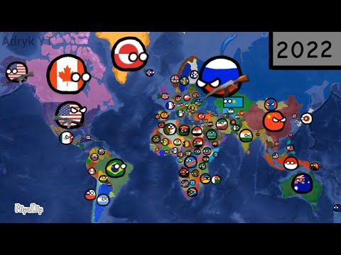 World Histroy! using Google Maps (1900-2022) Countryballs