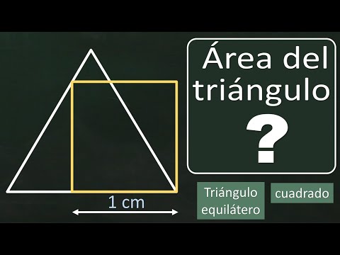 Halla el área del triángulo equilátero