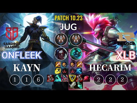 SB OnFleek Kayn vs RNG XLB Hecarim Jungle - KR Patch 10.23