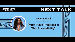 Venera Aitkul: Must-Have Practices of Web Accessibility