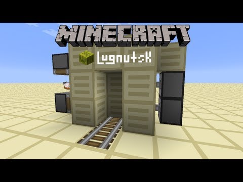 LugnutsK - [Broken?] Minecraft: (Fix) Smallest Piston Rail Door (Works in 1.6; Tutorial)