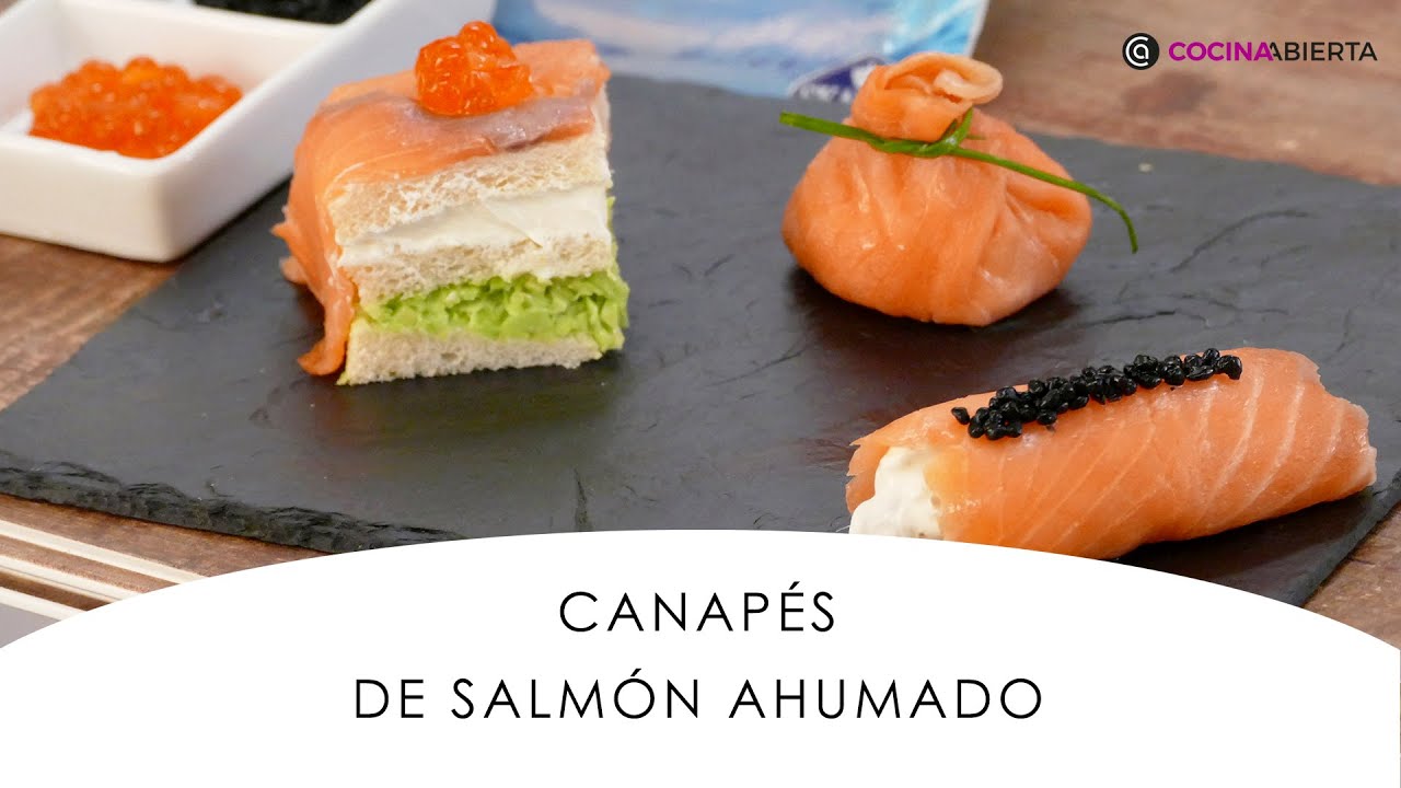 CANAPÉS de SALMÓN AHUMADO ¡Muy fáciles para NAVIDAD! 😍 Prueba con este APERITIVO fácil 🎄
