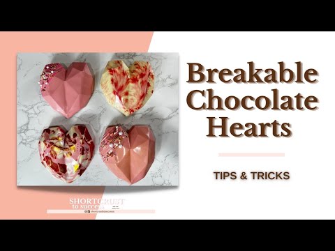 HOW TO MAKE BREAKABLE CHOCOLATE HEARTS TUTORIAL | No fail tips included