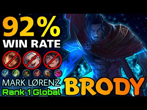 Brody 92% Win Rate Build! - Top 1 Global Brody by MARK LØRENZ - MLBB