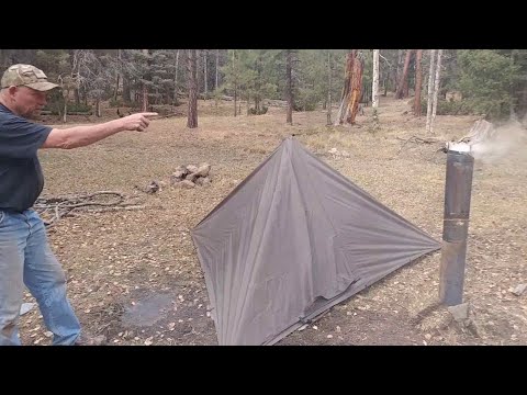Jemez Fire Hole with a Tarp Shelter