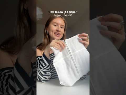 How to sew in a zipper the easy way. Beginner friendly. Sewing tutorial.