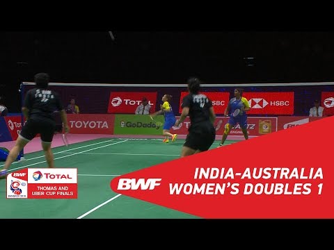 Uber Cup | WD1 | JAKKAMPUDI/S RAM (IND) vs SOMERVILLE/VEERAN (AUS) | BWF 2018