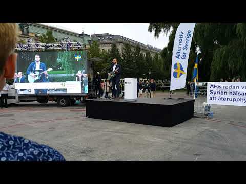Rasmus Taxell "Frågor till far" på Alternativ för Sveriges valfinal 2018 i Kungsträdgården Stockholm