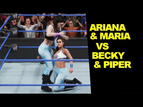 WWE 2K19 Ariana Grande & Maria Kanellis vs Becky Lynch & Piper Walker -Blue Jeans Tag