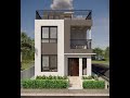 6x7m 3 bedroom 2 storey with roofdeck modern contemporary house design idea