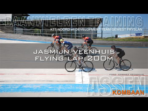 Jasmijn Veenhuis 200m Flying Lap Training Kombaan Assen