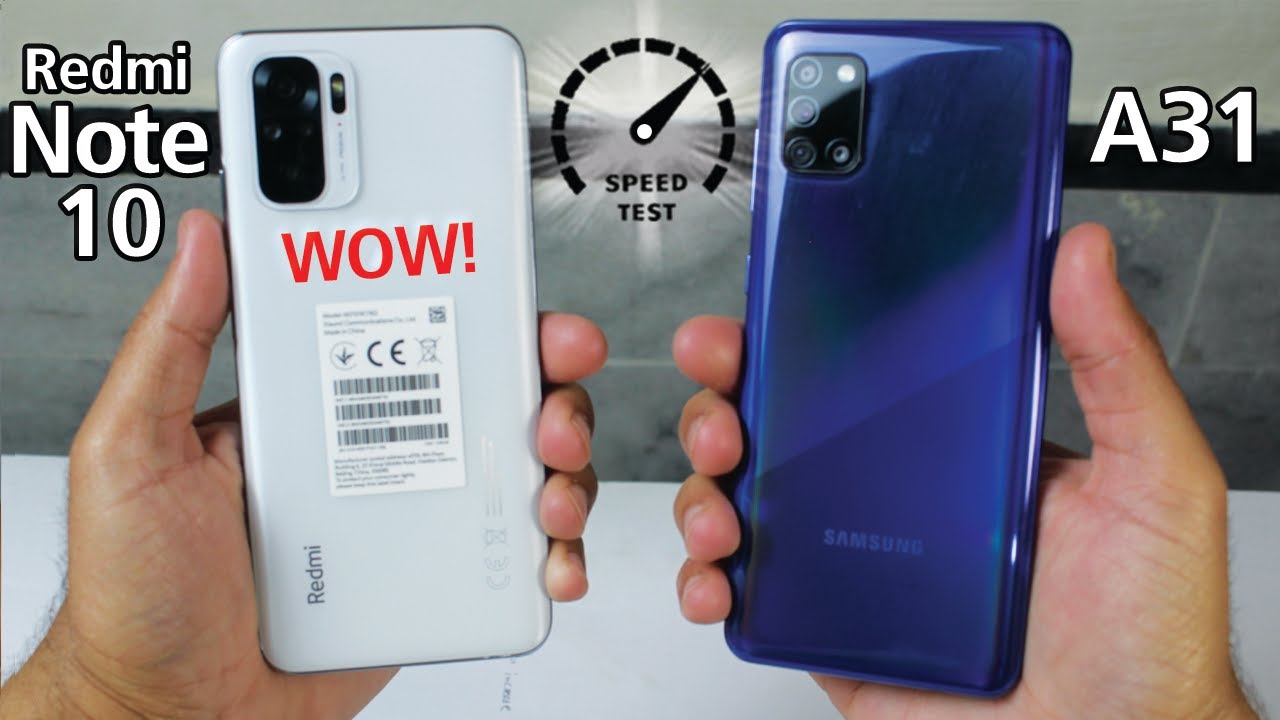 Redmi Note 10 vs Samsung Galaxy A31 - Speed Test⚡ | Amazing 😱