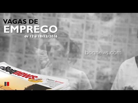 Vagas de Emprego de 12 a 18 dezembro