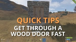 How to get through wood doors FAST
