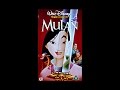 Opening To Mulan UK VHS 1999