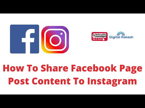 How to share a facebook post to instagram 