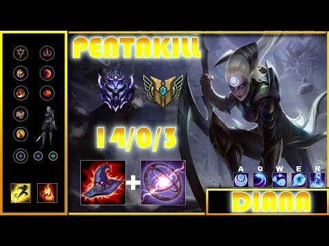 AP Diana MidLine Pentakill vs Ornn,Sett,Katarina,Kaisa and Blitzcrank