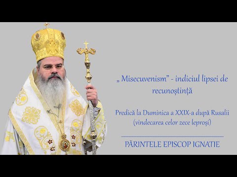 PS IGNATIE: „Misecuvenism” - indiciul lipsei de recunoștință