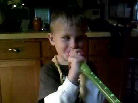 Carter (playing the flute)