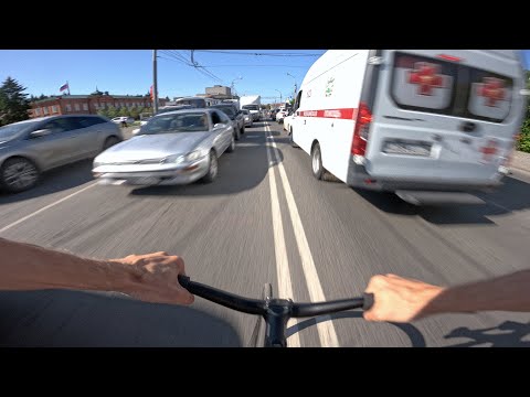 В час пик на фиксе по Томску.