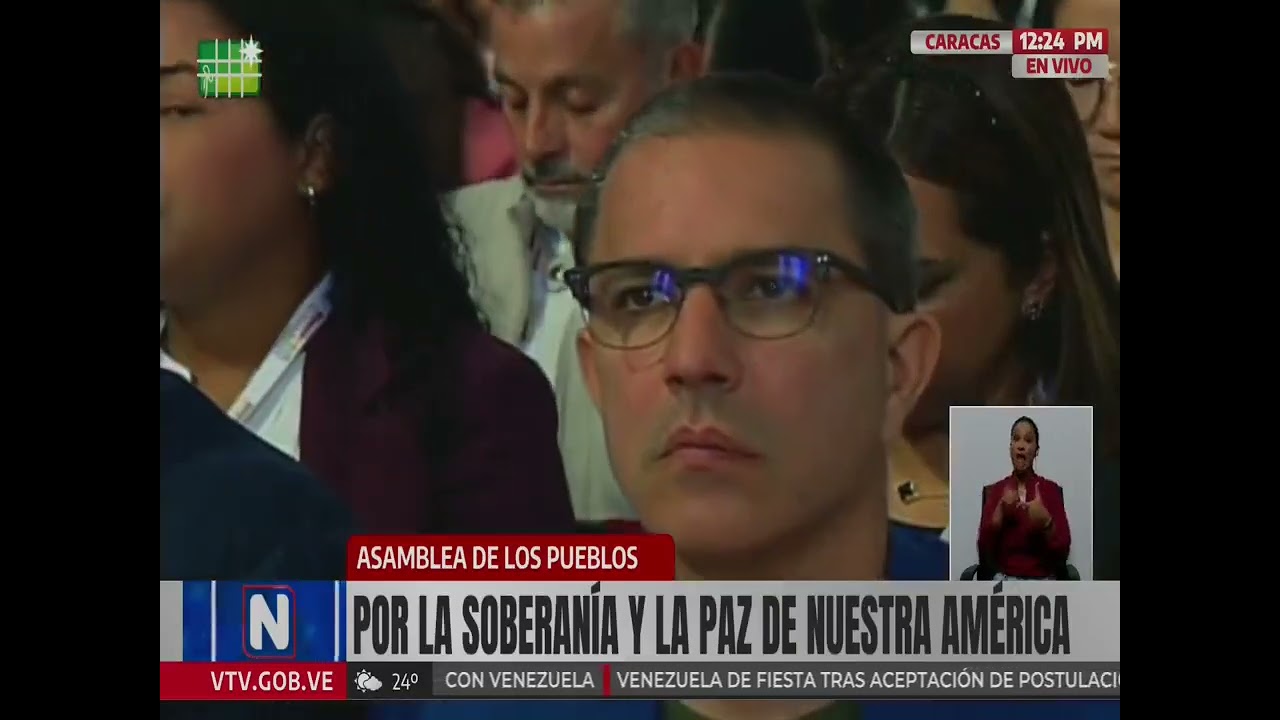 Yván Gil, Abel Prieto y Jorge Rodríguez en Asamblea de los Pueblos por la Soberanía y la Paz