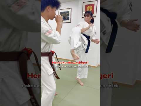 【①変則回し蹴り / ②変則前蹴り】 #大谷道場 #空手 #fullcontactkarate #karate #kyokushin #martialarts #shorts