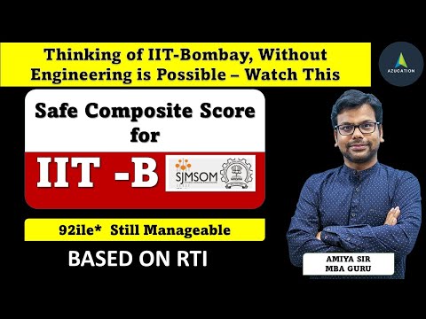 IIT B SJMSOM Selection Criteria | Safe Score to Apply | CAT Score vs College - Based on RTI
