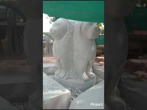 White biege sandstone ashok stambh