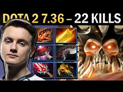 Wraith King Dota 2 7.36 Miracle with 22 Kills and Radiance - TI13