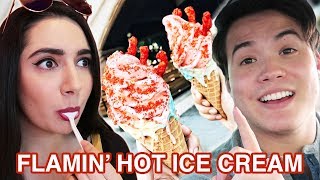 We Tried Flamin' Hot Cheeto Ice Cream