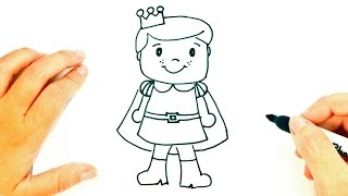 Cómo dibujar un Principe paso a paso | Dibujo fácil de Principe