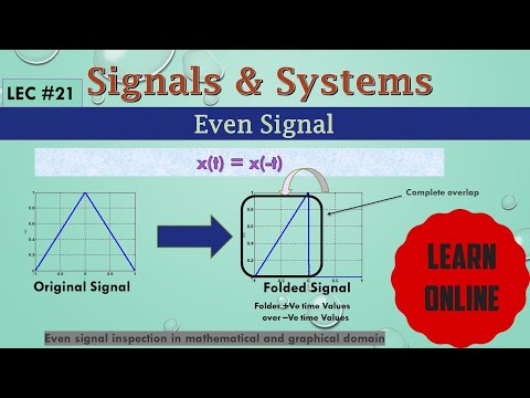 Even Signal : All you need to know  about even signals in Signals and Systems