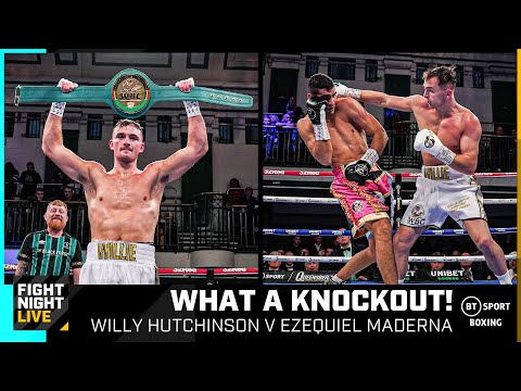 INCREDIBLE KO! Willy Hutchinson knocks out Ezequiel Maderna for the title! | Boxing Fight Highlights