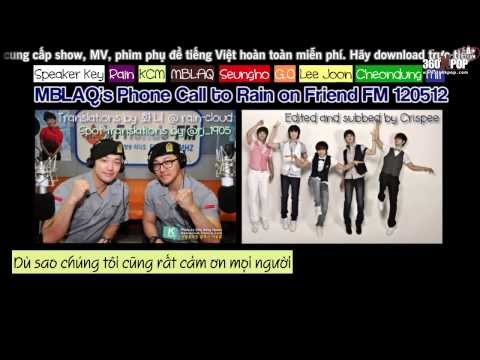 [Vietsub] 120512 MBLAQ phones Rain on FM {A+Team} [360Kpop]