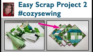 ♻️ ✂️ LAST OF THE GREEN SCRAPS! More leftovers Charity Quilt 9 ✂️ ♻️ | Scrapbuster | Cozy Sewing