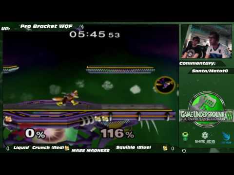 Mass Madness 11 SSBM - Liquid` Crunch (Red Fox) vs. Squible (Blue Fox) - Melee WQF