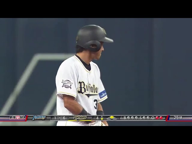 【4回裏】バファローズ・小島 鮮やかなセンター返しでさらに追加点!! 2017/7/12 Bs-F