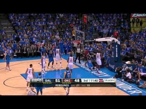 Serge Ibaka 22 points 5 blocks vs Dallas Mavericks full highlights game 1 playoffs 2012.04.28