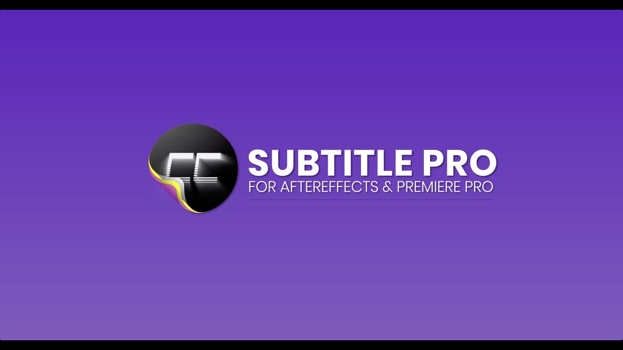 Aescripts Subtitle Pro 2.9.6 Pre Registered Win/Mac
