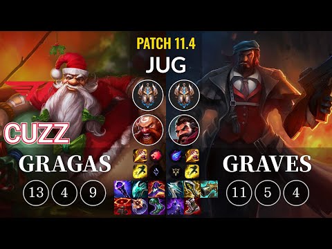 T1 Cuzz Gragas vs Graves Jungle - KR Patch 11.4