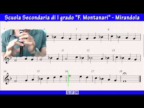 Flauto dolce: Esercizio n°7 - Video Spartito (by AM&RP)