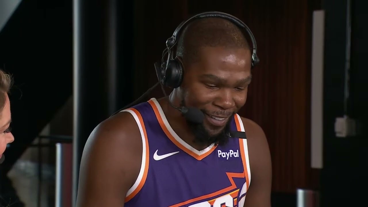 Tom Leander and Amanda Pflugrad Interview with Kevin Durant at Phoenix Suns Media Day.