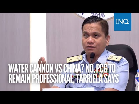 Water cannon vs China? No, PCG to remain professional, Tarriela says