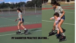 My daughter skating