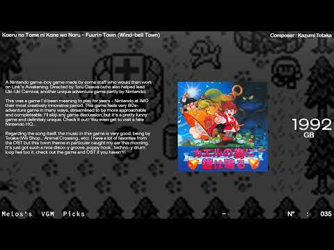 melos's vgm picks 035 -  The Frog For Whom The Bell Tolls - Fuurin Town (Wind-Bell Town) (1992, GB)