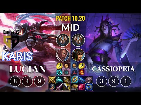 GEN Karis Lucian vs Cassiopeia Mid - KR Patch 10.20