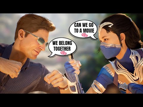 Johnny Cage and Kitana All Flirty Intro Mortal Kombat 1